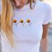 Brandy Melville Tops | Cute John Galt Pacsun Yellow Flower Tshirt | Color: White | Size: S