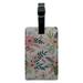 Flowers in a French Garden Rectangle Leather Luggage Card Suitcase Carry-On ID Tag