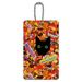 Halloween Black Cat Hiding in Candy Luggage Card Suitcase Carry-On ID Tag