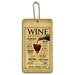 Wine From Around the World Wood Luggage Card Suitcase Carry-On ID Tag