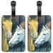 Horses - Luggage ID Tags / Suitcase Identification Cards - Set of 2