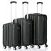 Stop Now 3Pcs Traveling Luggage Set, Portable Large Capacity Luggage Bags for Travel, Black