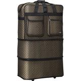 30" Rolling Wheeled Duffel Bag Spinner Luggage Bag (Brown)