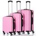 Carry-on Luggage for Airplane, Trolley Luggage Sets w/ Spinner Wheels, TSA Lock, Lightweight Hard Case luggage, Large Capacity Traveling Storage Suitcase, Rolling Luggage for Women, Pink, W2543