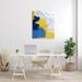 Stupell Industries Bold Lively Shapes Modern Yellow Abstract Collage XXL Stretched Canvas Wall Art By Urban Epiphany Canvas in Blue | Wayfair