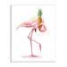 Stupell Industries Tropical Pineapple Pink Flamingo Bird Funny Fruit Animal Wall Plaque Art By Ziwei Li Wood in Brown/Pink | 15 H x 10 W in | Wayfair