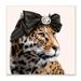 Stupell Industries Glam Leopard Fancy Hair Bow Safari Animal Fashion XL Stretched Canvas Wall Art By Ziwei Li Canvas in Black | Wayfair