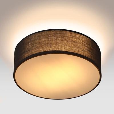 Monzana - Deckenlampe Stoff 30 cm Rund 1 flammig E27 Deckenleuchte Stoffdeckenleuchte Image