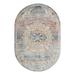 Blue/Gray 48 x 0.5 in Area Rug - Langley Street® Alize Oriental Blue/Cream/Red Area Rug Polypropylene | 48 W x 0.5 D in | Wayfair