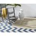 Blue/Brown 27 x 0.2 in Area Rug - Wade Logan® Arneshia Chevron Dark Brown Indoor/Outdoor Area Rug, Synthetic | 27 W x 0.2 D in | Wayfair