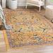 White 120 x 0.33 in Area Rug - Langley Street® Alkire Floral Yellow/Indigo Blue/Red Rust Area Rug | 120 W x 0.33 D in | Wayfair