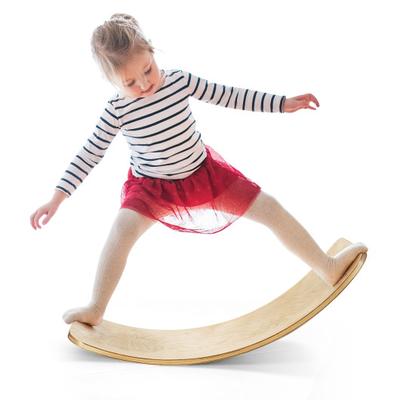 Costway 15.5 Inch Wobble Board for Kids and Adults-Natural