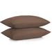 Alwyn Home Brushed Pillowcase Case Pack Microfiber/Polyester in Brown | King | Wayfair D7C1974E8E1B48B1AF3893E79A56660C
