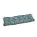 Dakota Fields Sharwari Indoor/Outdoor Seat Cushion Polyester in Green/Gray/Blue | 56 W in | Wayfair 79FA1682AC904573A0DAC913B6DF7071