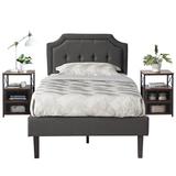 Trent Austin Design® Kempst Bedroom Set Upholstered/Metal in Brown | Twin | Wayfair 1B1A1189444A4E11BA228CCF11EFB382