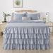 4 Piece Knit Ruffled Style Bed Skirt Coverlets Bedspreads