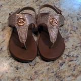 Michael Kors Shoes | Michael Kors Kids Rose Gold Sandals | Color: Cream/Pink | Size: 8g