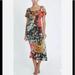 Anthropologie Dresses | Nwt Anthropologie Blnk Galina Smocked Midi Dress Size Small | Color: Black/Red | Size: S