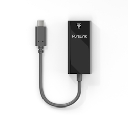 PureLink USB-C auf Ethernet Adapter - Gigabit 1000Mbps - iSerie - schwarz - 0, Image