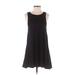 H&M Casual Dress - A-Line Crew Neck Sleeveless: Black Solid Dresses - Women's Size Small