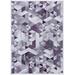 MDA Home Capri 5'x7' Abstract Polyester Fabric Area Rug in White/Gray - MDA Rugs CC0557