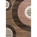 "MDA Home Glamour Brown/Burgundy Geometric Polypropylene Area Rug - 6'9"" x 9'6"" - MDA Rugs GM43710"