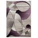 "MDA Home Rhodes Gray/Purple Transitional Polypropylene Area Rug - 3'5"" x 5'5"" - MDA Rugs RD1046"