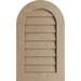 Ekena Millwork Timberthane Round Top Faux Wood Non-Functional Gable Vent, Primed Tan | 24 H x 14 W in | Wayfair GVURRT14X24DRWPR