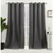 Nicole Miller New York Sawyer Cotton Blend Grommet Top Light Filtering Curtain Panels Polyester/Rayon/Cotton Blend in Gray | 84 H in | Wayfair