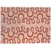 KAVKA DESIGNS Groovy Striped Office Mat by Becky Bailey in Red/White | 0.08 H x 60 W x 36 D in | Wayfair MWOMT-17304-3X5-BBA8377