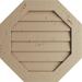 Ekena Millwork Timberthane Octagonal Faux Wood Non-Functional Gable Vent, Primed Tan | 24 H x 24 W in | Wayfair GVUROC24X24DKPPR