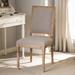 Accent Chair - Greyleigh™ Brierley 17.75" W Linen Parsons Chair Linen in Brown/White | 37.5 H x 17.75 W x 19.6 D in | Wayfair