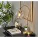 Birch Lane™ Larkson 23.25" Desk Lamp Glass/Metal in Yellow | 23.25 H x 8.25 W x 18 D in | Wayfair F0485C77743B4D2691634A048B527879