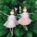 The Holiday Aisle® Christmas Ornament - Angel in lace Skirt w/ Wing Set Of 2 Fabric | 7.5 H x 4.75 W x 2 D in | Wayfair