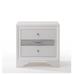 Rosdorf Park Arteria 3 - Drawer Nightstand in White Wood in Brown/White | 26 H x 26 W x 17 D in | Wayfair DAC506E6BDFE4944A1C49070DF7E18B2