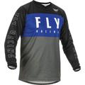 Fly Racing F-16 Maglia Motocross, nero-grigio-blu, dimensione XL