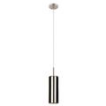 Lampadario Industrial Selvino 1 Luce Acciaio Grigio Opaco Diffusore Oro - Oro