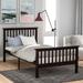 Wood Platform Bed Twin Bed with Headboard and Footboard Espresso