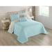 BH Studio Reversible Quilted Bedspread by BH Studio in Light Aqua Ivory (Size TWIN)