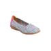 Extra Wide Width Women's The Bethany Slip On Flat by Comfortview in Multi Tie Dye (Size 12 WW)