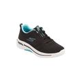 Wide Width Women's The Arch Fit Lace Up Sneaker by Skechers in Black Aqua Wide (Size 9 1/2 W)