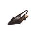 Wide Width Women's The Poppy Slingback by Comfortview in Black Lace (Size 12 W)