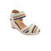 Wide Width Women's The Abra Espadrille by Comfortview in Multi Stripe (Size 7 W)