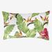 20" x 13" Lumbar Pillow by BrylaneHome in Hibiscus Outdoor Furniture Accent Cushion