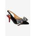 Women's Devika Slingback Pump by J. Renee in Black Red White (Size 11 M)