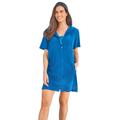 Plus Size Women's Hooded Terry Swim Cover Up by Swim 365 in Dream Blue (Size 14/16) Swimsuit Cover Up