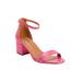 Wide Width Women's The Orly Sandal by Comfortview in Pink Croco (Size 7 W)