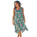 Plus Size Women's Sharktail Beach Cover Up by Swim 365 in Oasis Floral (Size 26/28) Dress
