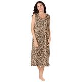 Plus Size Women's Short Sleeveless Sleepshirt by Dreams & Co. in Classic Leopard (Size 7X/8X) Nightgown