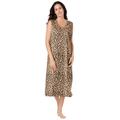 Plus Size Women's Short Sleeveless Sleepshirt by Dreams & Co. in Classic Leopard (Size 1X/2X) Nightgown